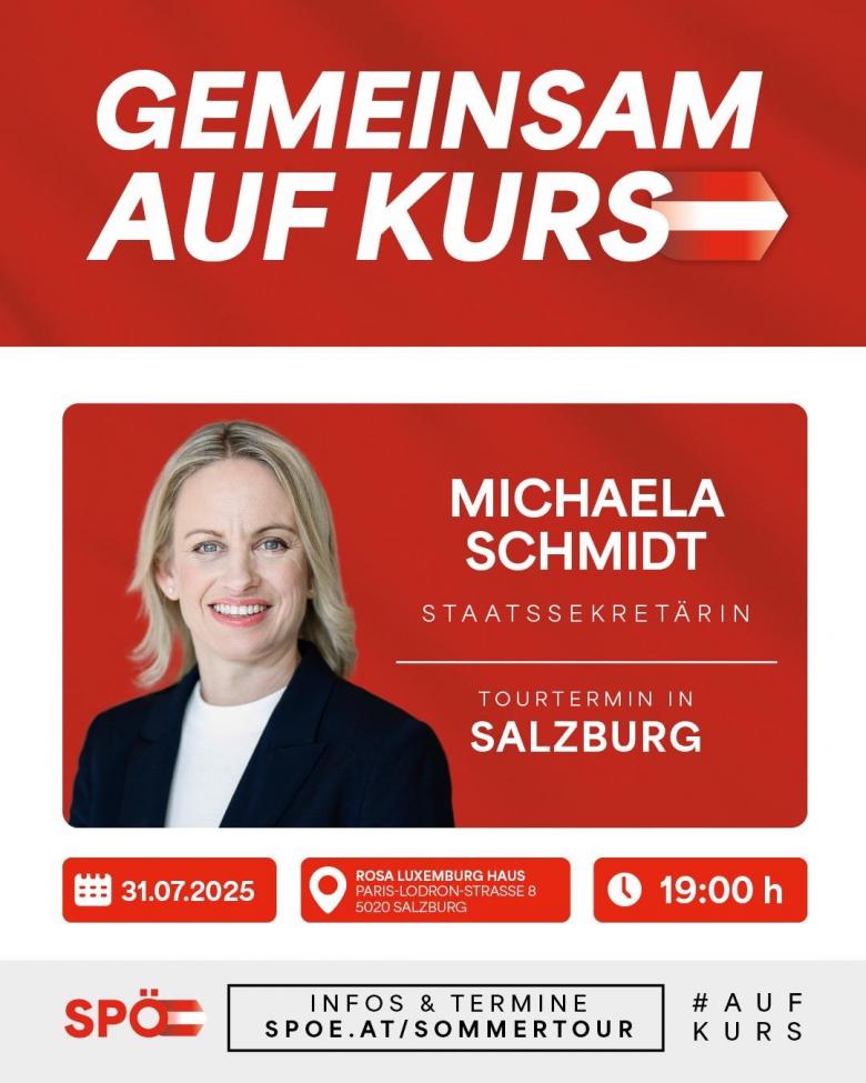 Michaela Schmidt Tourtermin in Salzburg 31.07.25